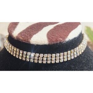 Weiss Three Strand Chocker Aurora Borealis 15 In